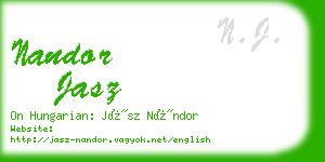 nandor jasz business card